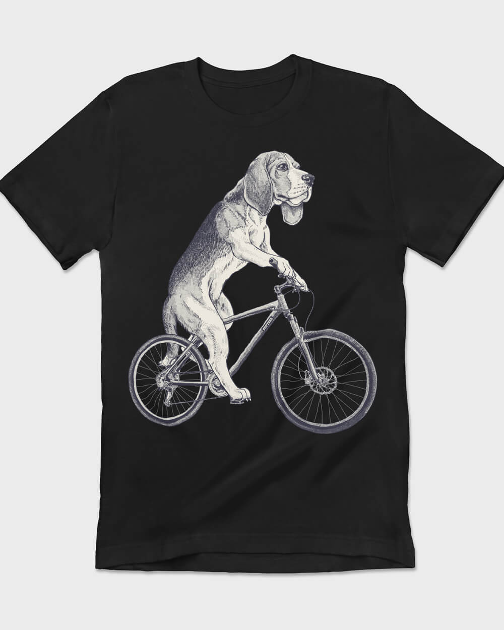Retro Beagle on a Bike Puptees T-shirt