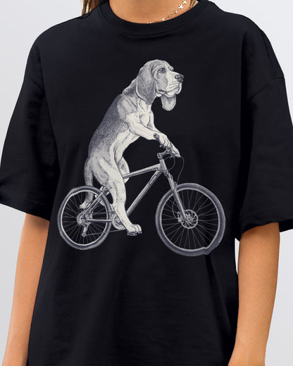 Vintage Beagle riding a bicycle T-shirt