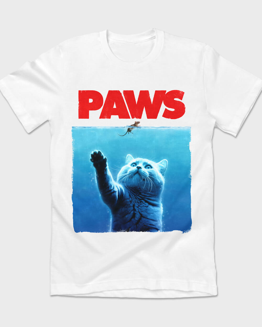 PAWS Oversize Poster T-shirt featuring Cat Shark hunting Little Mouse!