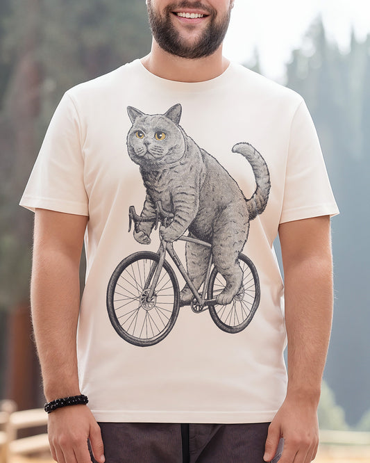 Clean and classic British Shorthair Cat in natural color T-shirt design for men, women, and kids