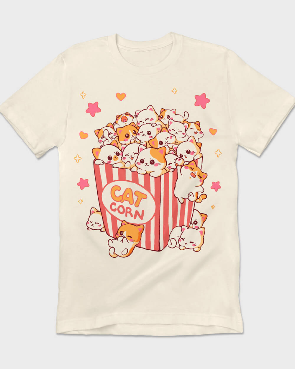 Japanese style cat graphic tee for teenagers and kids