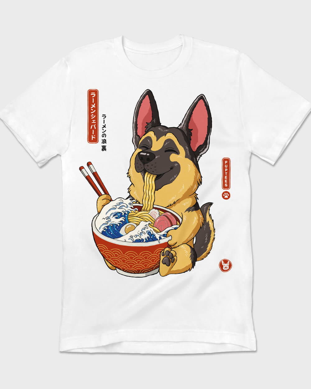 Anime style German Shepherd Puptees T-shirt