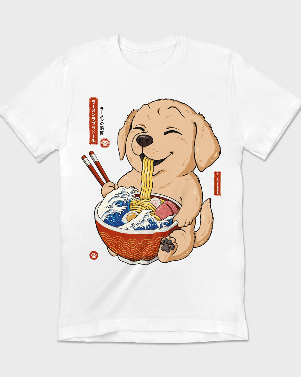 Lab puppy - the Ramen Great Wave tee