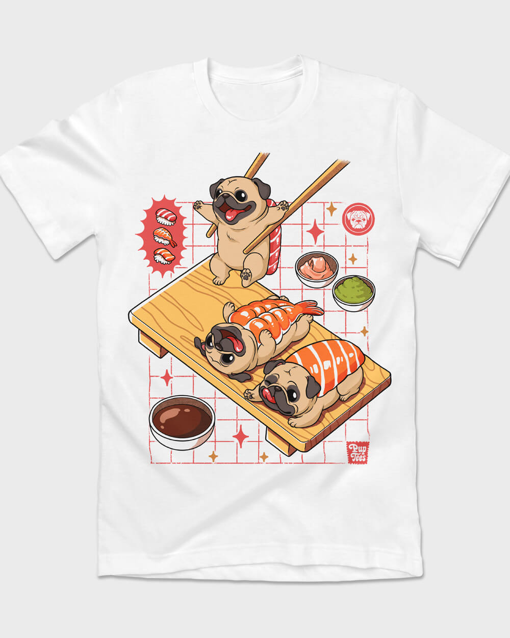 Pug Sushi Set