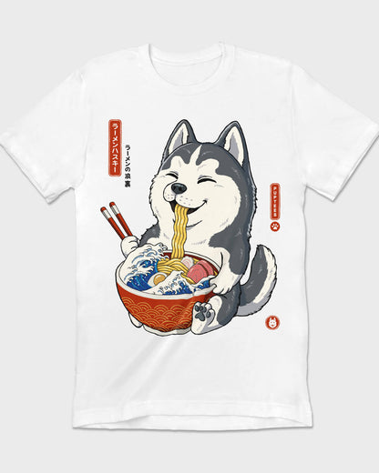 Anime style Siberian Husky Puptees T-shirt